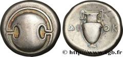 Greek Coins BEOTIA - THEBES Type : Statère  Date : c. 363-338 AC.  Mint name / Town : Thèbes, Béotie  Metal : silver  Diameter : 20,5  mm Orientation dies : 6  h. Weight : 12,08  g. Rarity : R1  Obver