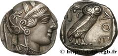 Greek Coins ATTICA - ATHENS Type : Tétradrachme  Date : c. 430 AC.  Mint name / Town : Athènes  Metal : silver  Diameter : 24  mm Orientation dies : 9  h. Weight : 17,18  g. Obverse legend : Anépigrap