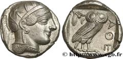 Greek Coins ATTICA - ATHENS Type : Tétradrachme  Date : c. 430 AC.  Mint name / Town : Athènes  Metal : silver  Diameter : 24,5  mm Orientation dies : 10  h. Weight : 17,25  g. Obverse legend : Anépig