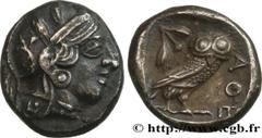 Greek Coins ATTICA - ATHENS Type : Drachme  Date : c. 454-404 AC.  Mint name / Town : Athènes, Attique  Metal : silver  Diameter : 15  mm Orientation dies : 3  h. Weight : 4,29  g. Rarity : R2  Obvers