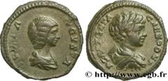 Roman coins JULIA DOMNA, CARACALLA and GETA Type : Denier  Date : émission dynastique  Date : 201  Mint name / Town : Rome  Metal : silver  Millesimal fineness : 550  ‰ Diameter : 18  mm Orientation d
