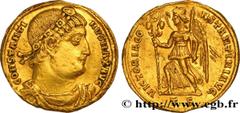Roman coins CONSTANTINE I THE GREAT Type : Solidus  Date : 332  Mint name / Town : Thessalonique  Metal : gold  Millesimal fineness : 1000  ‰ Diameter : 20,5  mm Orientation dies : 6  h. Weight : 4,39