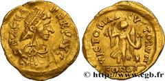 Roman coins ZENO Type : Tremissis  Date : c. 476-491  Mint name / Town : Constantinople  Metal : gold  Millesimal fineness : 1000  ‰ Diameter : 14,5  mm Orientation dies : 6  h. Weight : 1,47  g. Rari