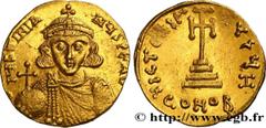 Byzantine coins JUSTINIAN II Type : Solidus  Date : 685-687  Mint name / Town : Constantinople  Metal : gold  Diameter : 19,5  mm Orientation dies : 7  h. Weight : 4,48  g. Rarity : R2  Officine : 8e 