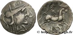 Celtic coins AMBIANI (Area of Amiens) Type : Denier d'argent scyphate dit “à l'hippocampe”  Date : c. 60-50 AC.  Mint name / Town : Amiens (80)  Metal : silver  Diameter : 15  mm Orientation dies : 7 