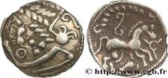 Celtic coins AMBIANI (Area of Amiens) Type : Denier d'argent scyphate dit “au sanglier”  Date : c. 60-50 AC.  Mint name / Town : Amiens (80)  Metal : silver  Diameter : 13  mm Orientation dies : 9  h.