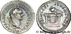DOMITIEN(12/69-18/09/96)Titus Flavius DomitianusCésar sous Titus(24/06/79-13/09/81) Denier N° v32_0184    Date : 80 Nom de l'atelier : Rome Métal : argent Diamètre : 18,5mm Axe des coins : 6h. Poids :