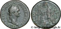DOMITIEN(12/69-18/09/96)Titus Flavius Domitianus Auguste(13/09/81-18/09/96) Sesterce, (GB, ئ 33) N° v32_0188    Date : 85 Nom de l'atelier : Rome Métal : bronze Diamètre : 33mm Axe des coins : 6h. Poi