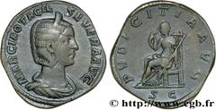 OTACILIA SEVERA(+249)Marcia Otacilia SeveraFemme de Philippe Ier, mère de Philippe II - Augusta (244-249) Sesterce, (GB, ئ 31) N° v32_0388    Date : 245 Nom de l'atelier : Rome Métal : bronze Diamètre