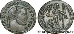 LICINIUS Ier(11/08/308-09/324)Valerius Licinianus Licinius Follis ou nummus N° v32_0575    Date : 313 Nom de l'atelier : Savie, Siscia Métal : cuivre Diamètre : 21mm Axe des coins : 6h. Poids : 4,23g.