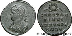 CONSTANTIN II(1/03/317-04/340)Flavius Claudius Julius ConstantinusCésar(1/03/317-9/09/337) Demi-centenionalis ou demi-nummus N° v32_0667    Date : 326 Nom de l'atelier : Rome Métal : cuivre Diamètre :