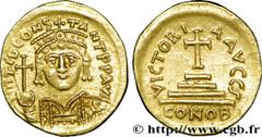 TIBERE II CONSTANTIN(26/09/578-14/08/582) Solidus N° v32_0762    Date : 579-582 Nom de l'atelier : Constantinople Métal : or Diamètre : 20mm Axe des coins : 6h. Poids : 4,41g. Degré de rareté : R2 Eta