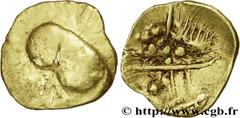 CELTES DU DANUBE - BOHEME - BOدENS Division en or “Athene-Alkis” N° v32_0956    Date : c. 80-50 AC. Métal : argent Diamètre : 8mm Poids : 0,35g. Degré de rareté : R3 Etat de conservation : TTB Prix de