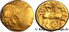 Celtic coins DUROCASSIS (Area of Dreux) Type : Quart de statère d’or à l’oreille centrée d’un point  Date : IIe-Ier siècles avant J.-C.  Mint name / Town : Dreux (28)  Metal : gold  Diameter : 11,5  m