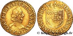 Feudal coins PRINCIPALITY OF CHATEAU-REGNAULT - FRANCIS OF BOURBON AND LOUISE-MARGUERITE OF LORRAINE Type : Florin d’or  Date : n.d.  Metal : gold  Diameter : 21,5  mm Orientation dies : 6  h. Weight 