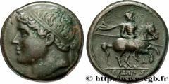 Greek Coins SICILY - SYRACUSE Type : Double litrai  Date : c. 250 AC.  Mint name / Town : Syracuse, Sicile  Metal : copper  Diameter : 27,5  mm Orientation dies : 3  h. Weight : 18,01  g. Rarity : R1 