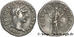 Roman coins TRAJANUS Type : Denier  Date : 101  Mint name / Town : Rome  Metal : silver  Millesimal fineness : 900  ‰ Diameter : 19  mm Orientation dies : 6  h. Weight : 3,00  g. Rarity : R1  Officine