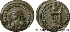 Roman coins CONSTANTINE II Type : Centenionalis ou nummus  Date : 4e trimestre 322 - 1er trimestre 322  Date : 321- 322  Mint name / Town : Trèves  Metal : copper  Diameter : 19,50  mm Orientation die