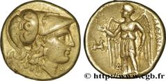 ROYAUME DE MACEDOINE - ALEXANDRE III LE GRAND(336-323 avant J.-C.)Monnayage au nom et au type d'Alexandre III le Grand Statère d'or N° v34_0111    Date : c. 325-320 AC. Nom de l'atelier : Mysie, Lamps