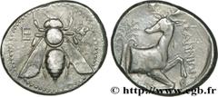 IONIE - EPHESE(390-330 avant J.-C.) Tétradrachme N° v34_0197    Date : c. 390-380 AC. Nom de l'atelier : Ephèse Métal : argent Diamètre : 25mm Axe des coins : 11h. Poids : 14,81g. Degré de rareté : R2