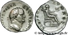 VESPASIEN(1/07/69-24/06/79)Titus Flavius Sabinus Vespasianus Denier N° v34_0448    Date : 74 Nom de l'atelier : Rome Métal : argent Diamètre : 19,5mm Axe des coins : 6h. Poids : 3,26g. Degré de rareté