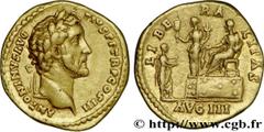 ANTONIN LE PIEUX(25/02/138-7/03/161)Titus Aurelius Fulvus Boionius Arrius AntoninusAuguste(10/07/138-7/03/161) Aureus N° v34_0505    Date : 143 Nom de l'atelier : Rome Métal : or Diamètre : 19mm Axe d