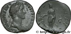 ANTONIN LE PIEUX(25/02/138-7/03/161)Titus Aurelius Fulvus Boionius Arrius AntoninusAuguste(10/07/138-7/03/161) Sesterce, (GB, ئ 31) N° v34_0510    Date : 148 Nom de l'atelier : Rome Métal : bronze Dia