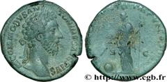 COMMODE(166-31/12/192)Lucius Aurelius CommodusAuguste(17/03/180-31/12/192) Sesterce, (GB, ئ 32) N° v34_0560    Date : 183 Nom de l'atelier : Rome Métal : bronze Diamètre : 31,5mm Axe des coins : 12h. 
