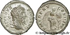 SEPTIME SEVERE(13/04/193-4/02/211)Lucius Septimius Severus Denier N° v34_0570    Date : 207 Nom de l'atelier : Rome Métal : argent Diamètre : 20mm Axe des coins : 12h. Poids : 3,13g. Degré de rareté :