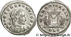 CONSTANCE Ier CHLORE (+306)Restitution par Constantin Ier Follis ou nummus N° v34_0867    Date : 308 Nom de l'atelier : Lyonnaise, Lyon Métal : cuivre Diamètre : 29,5mm Axe des coins : 7h. Poids : 7,0