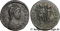 ARCADIUS(19/01/383-1/05/408)Flavius Arcadius Nummus, (PB, ئ 3) N° v34_1075    Date : 394/395-400 Nom de l'atelier : Constantinople Métal : cuivre Diamètre : 17,5mm Axe des coins : 6h. Poids : 2,45g. D