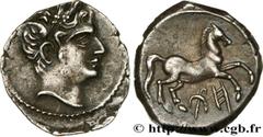 Greek Coins SICILY - AKRAGAS Type : Quart de shekel  Date : c. 213-210 AC.  Mint name / Town : Agrigente (Akragas), Sicile  Metal : silver  Diameter : 15,5  mm Orientation dies : 11  h. Weight : 2,21 