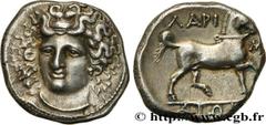 Greek Coins THESSALY - LARISSA Type : Statère ou Didrachme  Date : c. 340 AC  Mint name / Town : Thessalie, Larissa  Metal : silver  Diameter : 22,5  mm Orientation dies : 6  h. Weight : 12,07  g. Rar