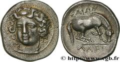 Greek Coins THESSALY - LARISSA Type : Drachme  Date : c. 350 AC.  Mint name / Town : Larissa, Thessalie  Metal : silver  Diameter : 21  mm Orientation dies : 12  h. Weight : 5,91  g. Rarity : R2  Obve