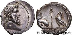 Roman coins POMPEY THE GREAT Type : Denier  Date : c. 49-48 AC.  Mint name / Town : Grèce avec Pompée  Metal : silver  Millesimal fineness : + 950  ‰ Diameter : 18  mm Orientation dies : 7  h. Weight 
