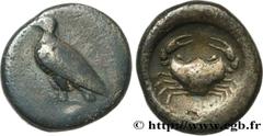 Greek Coins SICILY - AKRAGAS Type : Didrachme  Date : c. 500-495 AC.  Mint name / Town : Agrigente, Sicile  Metal : silver  Diameter : 21  mm Orientation dies : 6  h. Weight : 8,34  g. Rarity : R2  Ob
