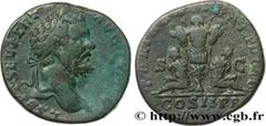 Roman coins SEPTIMIUS SEVERUS Type : Sesterce  Date : 195  Mint name / Town : Rome  Metal : copper  Diameter : 28  mm Orientation dies : 7  h. Weight : 17,96  g. Rarity : R2  Officine : 1re  Obverse l