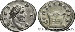 Roman coins DIVI consecration of TRAJANUS DECIUS Type : Antoninien  Date : 251  Mint name / Town : Rome  Metal : billon  Millesimal fineness : 400  ‰ Diameter : 20,5  mm Orientation dies : 1  h. Weigh