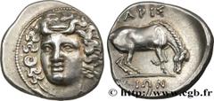Greek Coins THESSALY - LARISSA Type : Drachme  Date : c. 350-320 AC  Mint name / Town : Larissa, Thessalie  Metal : silver  Diameter : 19,5  mm Orientation dies : 5  h. Weight : 6,04  g. Rarity : R1  