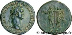 Roman coins DOMITIANUS Type : Sesterce  Date : 04 - 10  Date : 85  Mint name / Town : Rome  Metal : copper  Diameter : 34,5  mm Orientation dies : 6  h. Weight : 26,11  g. Rarity : R3  Obverse legend 