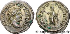 Roman coins CARACALLA Type : Denier  Date : 213  Mint name / Town : Rome  Metal : silver  Millesimal fineness : 550  ‰ Diameter : 19  mm Orientation dies : 1  h. Weight : 2,88  g. Officine : 5e  Obver