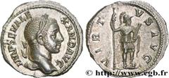 Roman coins SEVERUS ALEXANDER Type : Denier  Date : 231  Mint name / Town : Rome  Diameter : 19  mm Orientation dies : 7  h. Weight : 3,01  g. Rarity : R1  Officine : 4ème  Obverse legend : IMP SEV AL