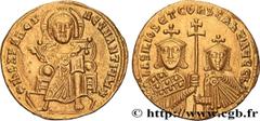 Byzantine coins BASIL I and CONSTANTINE Type : Solidus  Date : 868-879  Mint name / Town : Constantinople  Metal : gold  Millesimal fineness : 1.000  ‰ Diameter : 20  mm Orientation dies : 6  h. Weigh