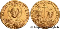 Byzantine coins CONSTANTINE VII PORPHYROGENITUS Type : Solidus   Date : 945-955  Mint name / Town : Constantinople  Metal : gold  Diameter : 20  mm Orientation dies : 6  h. Weight : 4,36  g. Rarity : 
