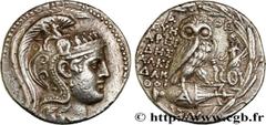 Greek Coins ATTICA - ATHENS Type : Tétradrachme stéphanophore  Date : c. 113-112 AC.  Mint name / Town : Athènes, Attique  Metal : silver  Diameter : 28  mm Orientation dies : 12  h. Weight : 16,70  g