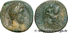 Roman coins COMMODUS Type : Sesterce  Date : 185  Mint name / Town : Rome  Metal : copper  Diameter : 29  mm Orientation dies : 6  h. Weight : 28,10  g. Rarity : R2  Obverse legend : M COMMODVS AN-TON