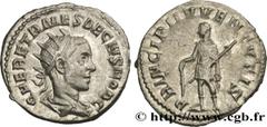 Roman coins HERENNIUS ETRUSCUS Type : Antoninien  Date : 250  Mint name / Town : Rome  Metal : billon  Millesimal fineness : 400  ‰ Diameter : 21,5  mm Orientation dies : 7  h. Weight : 3,43  g. Rarit