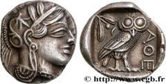 Greek Coins ATTICA - ATHENS Type : Tétradrachme  Date : c. 430 AC.  Mint name / Town : Athènes  Metal : silver  Diameter : 24,5  mm Orientation dies : 2  h. Weight : 17,04  g. Obverse legend : Anépigr
