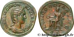 Roman coins OTACILIA SEVERA Type : Sesterce  Date : 246  Mint name / Town : Rome  Metal : copper  Diameter : 30,5  mm Orientation dies : 12  h. Weight : 21,00  g. Rarity : R1  Officine : 4e  Obverse l