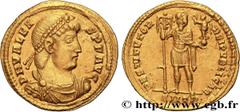 Roman coins VALENS Type : Solidus  Date : 367  Mint name / Town : Trèves  Metal : gold  Diameter : 21,5  mm Orientation dies : 6  h. Weight : 4,51  g. Rarity : R3  Obverse legend : D N VALEN-S P F AVG